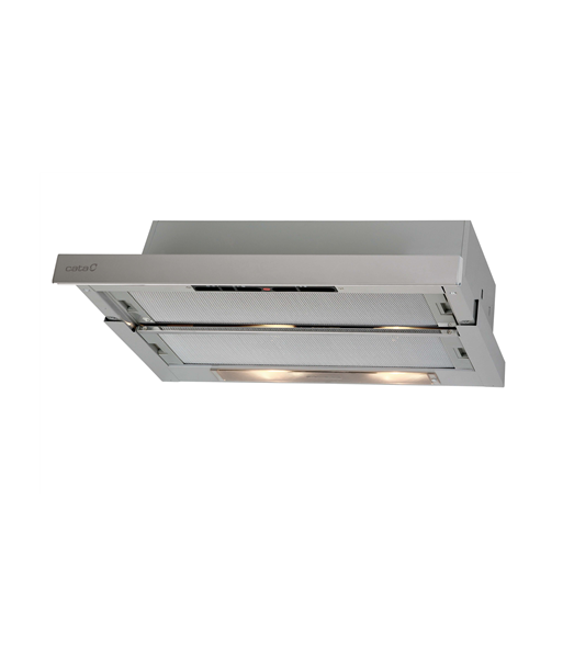 CATA, Hood, TF 5260 X, Telescopic, Energy efficiency class D, Width 60 cm, 325 m³/h, Slider control, LED, Inox