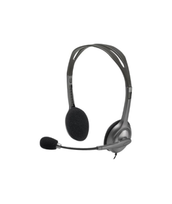 Наушники Logitech, H111, Built-in microphone, 3.5 mm, Grey