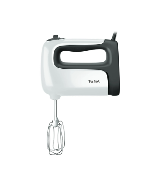 TEFAL, Hand mixer, HT460138 Prep'Mix, 500 W, Hand Mixer, Number of speeds 5, Turbo mode, White/Grey