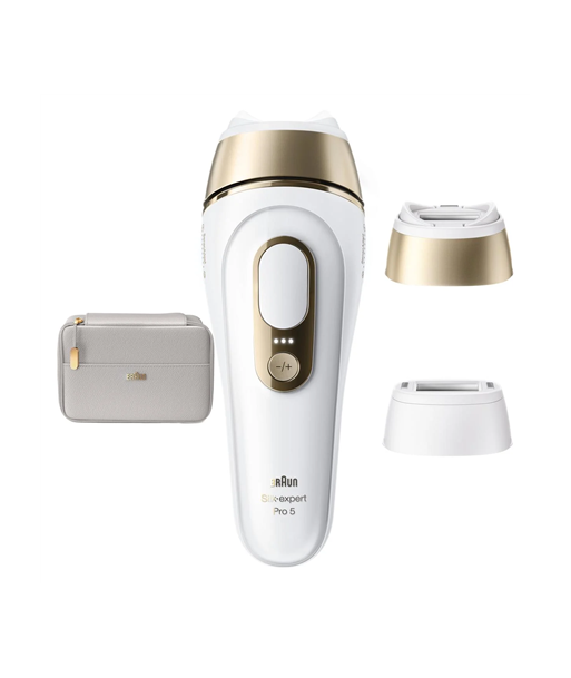 Naiste raseerija Braun IPL, Silk expert Pro 5 PL5210, Number of power levels 3, White/Gold