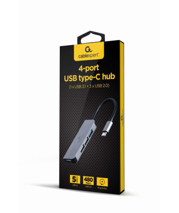 I/O HUB USB-C 4PORT/UHB-CM-U3P1U2P3-01 GEMBIRD