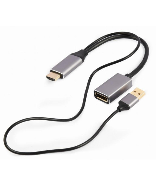 I/O ADAPTER HDMI TO DP/BLACK A-HDMIM-DPF-02 GEMBIRD