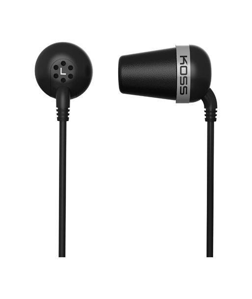 Koss, Headphones, The Plug, Wired, In-ear, Black, Noise canceling