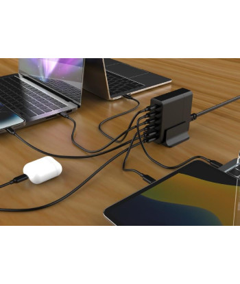 Gembird TA-UC-2A4C-PD75-01-BK Универсальное USB Зарядное Устройство 6 портов 75W