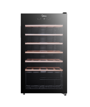 Midea Wine Cooler, MDRW150FGG22W, Energy efficiency class Class G, Free standing, Bottles capacity 34, Black