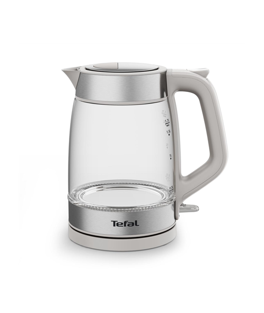 TEFAL Kettle, KI605B30, 2200 W, Electric, 1.7 L, Glass, 360° rotational base, Grey