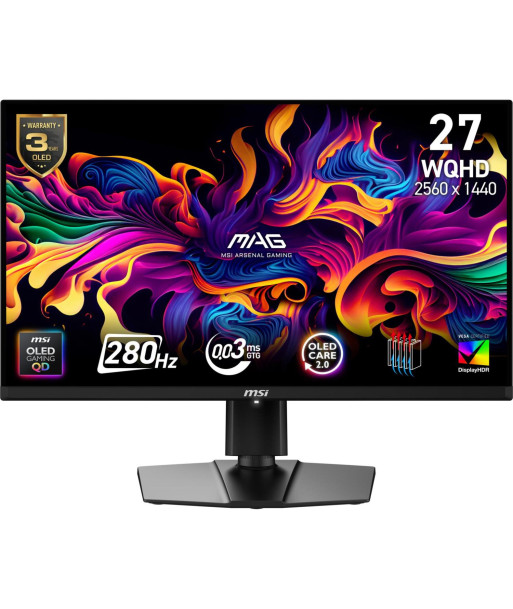 Monitor MSI 26.5" 2560 x 1440 pixels Wide Quad HD Native aspect ratio 16:9 QD-OLED Flat MAG271QPQD-OLEDX28