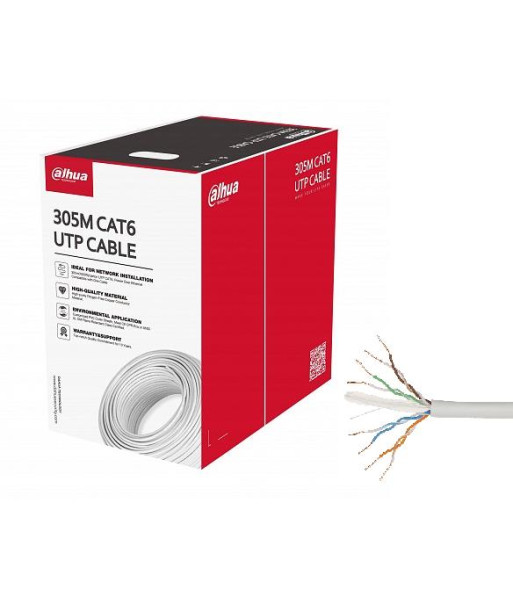 Кабель Dahua PFM920I-6UN-C CAT6 UTP 305м Белый
