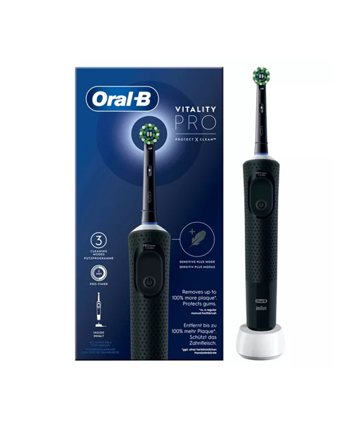 Oral-B Electric Toothbrush, Vitality Pro, Rechargeable, For adults, Number of brush heads included 1, Number of teeth brushing
