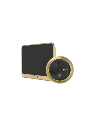 EZVIZ DP2C Smart Door Viewer & Video Doorbell, Wi-Fi, 2MP, Gold