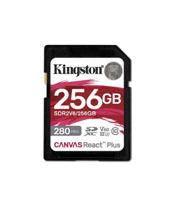 Kingston, Canvas React Plus, 256 GB, SD, Flash memory class 10