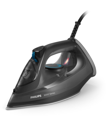 Philips Steam iron, DST3041/80 3000 series, Steam Iron, 2600 W, Continuous steam 40 g/min, Water tank capacity 300 ml, Black