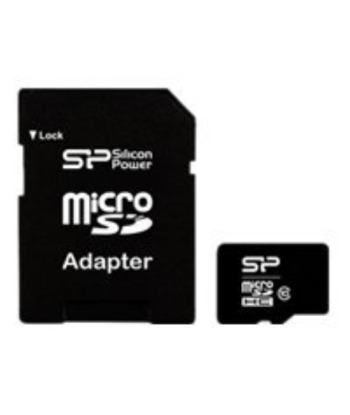 Silicon Power, 8 GB, MicroSDHC, Flash memory class 10, SD adapter