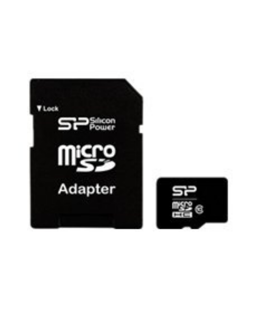 Silicon Power, 8 GB, MicroSDHC, Flash memory class 10, SD adapter