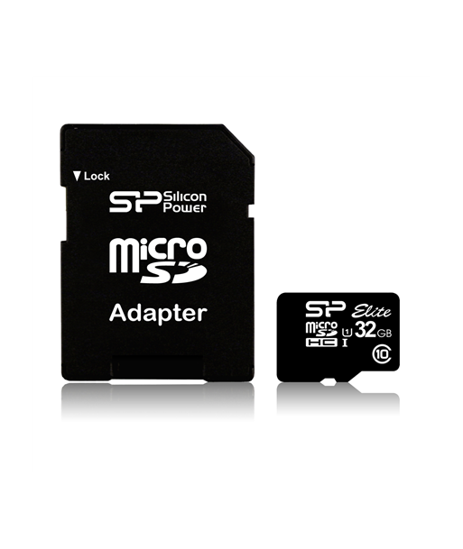Silicon Power, Elite UHS-I, 16 GB, MicroSDHC, Flash memory class 10, SD adapter