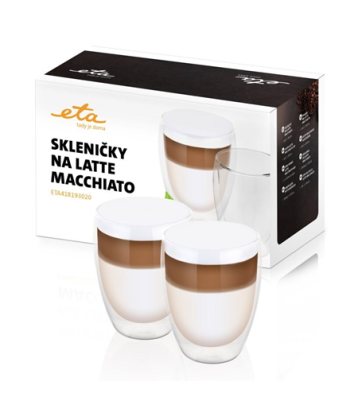 ETA, Latte Macchiato Glasses, ETA418193020, For coffee, 2 pc(s), Dishwasher proof