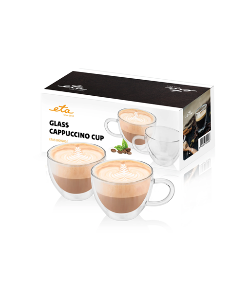 ETA, Cappuccino glasses, ETA518092010, For coffee, 2 pc(s), Dishwasher proof