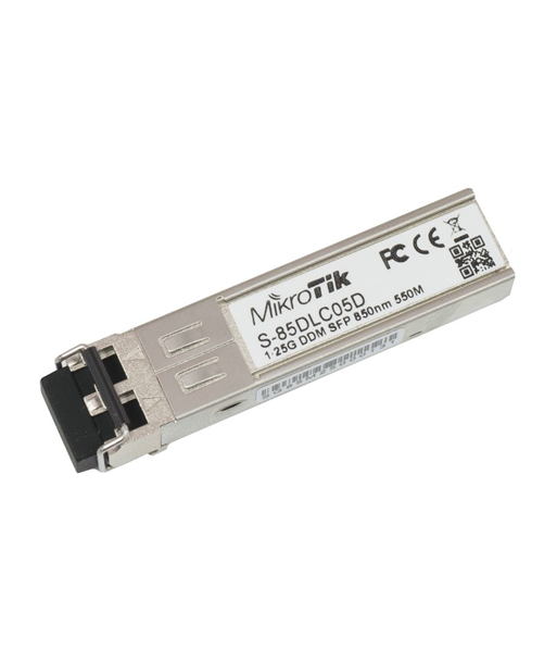 MikroTik S-85DLC05D SFP Multi‑Mode Fiber Module Dual LC 850nm 550m 10/100/1000Mbps
