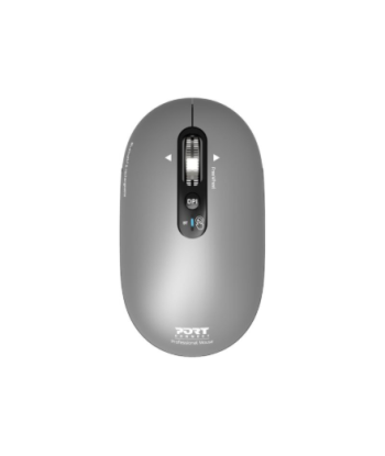 PORT CONNECT Mouse, PURE MAC, Wireless, Bluetooth, Gris clair