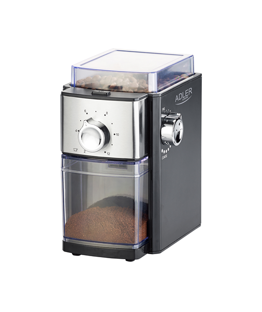 Kohviveski Adler, AD 4448, 300 W, Coffee beans capacity 250 g, Number of cups 12 per container pc(s), Black