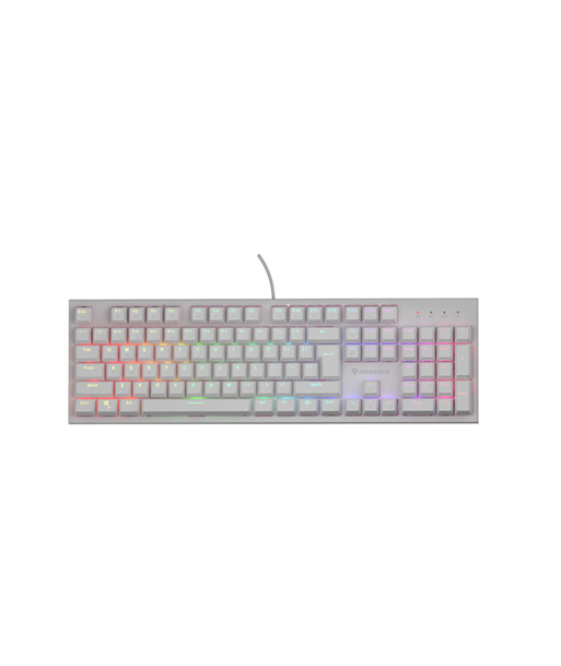 Механическая игровая клавиатура Genesis THOR 303, Wired, US, White, USB Type-A, Outemu Peach Silent
