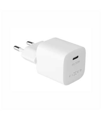 Fixed Mini USB-C Travel Charger Fast charging, White, 30 W
