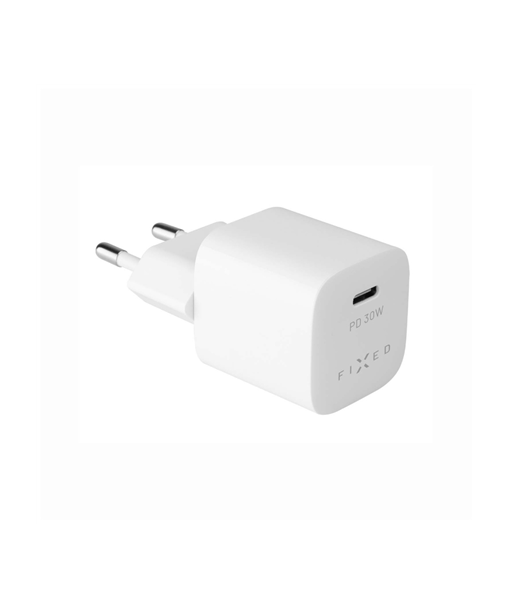Fixed Mini USB-C Travel Charger Fast charging, White, 30 W Fixed Mini USB-C Travel Charger Fast charging, White, 30 W