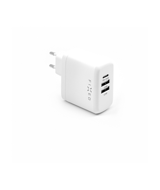 Fixed Travel Charger 45W - Fast Charging, White - Power Up Your Devices! Fixed Travel Charger 45W - Fast Charging, White - Power Up Your Devices!