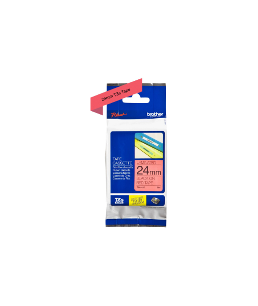 Brother, TZe-451 Laminated Tape, Black On Red, TZe, 8 m, 2.4 cm