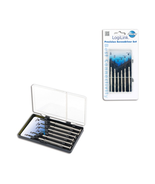 Logilink | Small Screwdriver Set, 6pcs | Incl. transport boxThe set includes1x slot driver 1.4 mm1x slot driver 2.0 mm1x slot