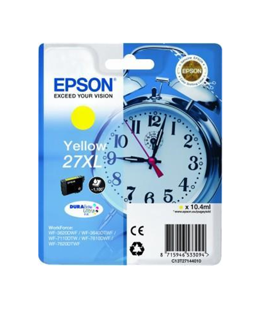 Epson T2714, 27XL, Ink cartridge, Yellow