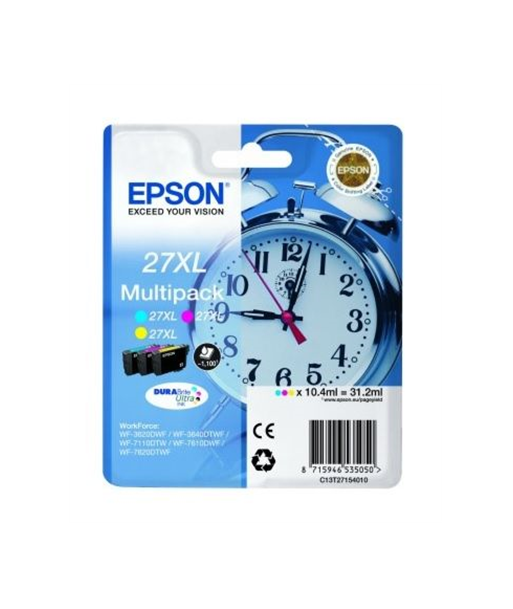 Чернила Epson Cartridge Multipack, T2715, Cyan, Magenta, Yellow