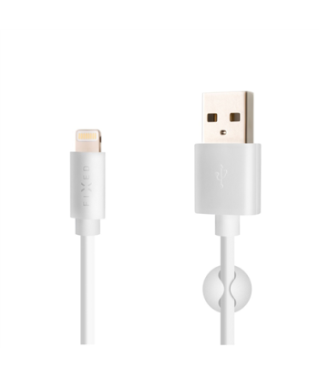 Fixed Data And Charging Cable With USB/lightning Connectors 1 m, White