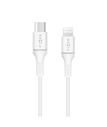 Fixed Data And Charging Cable With USB/lightning Connectors and PD support 1 m, White