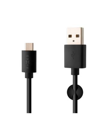 Fixed USB/USB-C Andmeside- ja laadimiskaabel (1m, must)