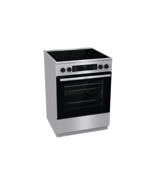 Плита Gorenje GECS6C70XC, Hob type Ceramic, Oven type Electric, Stainless steel, Width 60 cm, Grilling, Depth 60 cm, 71 L