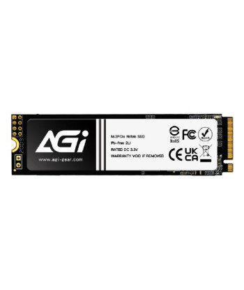 SSD AGI TECHNOLOGY 600xTBW rating MTBF 1600000 h Read speed 3200 MB/s Write speed 1700 MB/s NVMe Yes PCI Express 3.0 M.2 1000