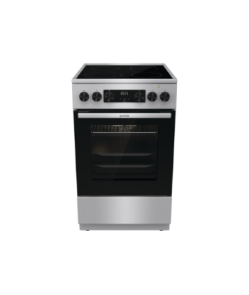 Gorenje, Cooker, GECS5C70XA, Hob type Vitroceramic, Oven type Electric, Stainless steel, Width 50 cm, Grilling, LED, Depth 59