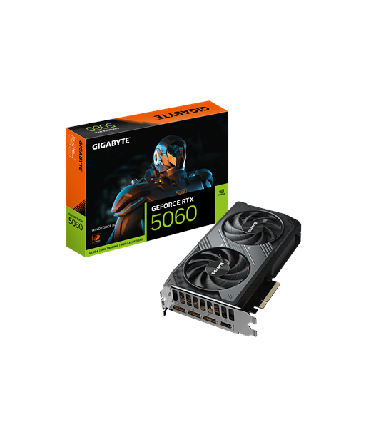 Gigabyte GeForce RTX 5060 WINDFORCE 8G, NVIDIA, 8 GB, GeForce RTX 5060, GDDR7, HDMI ports quantity 1, PCI-E 5.0