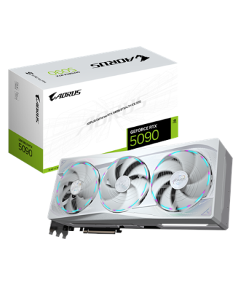 Gigabyte AORUS GeForce RTX 5090 STEALTH ICE 32G, NVIDIA, 32 GB, GeForce RTX 5090, GDDR7, HDMI ports quantity 1, PCI-E 5.0