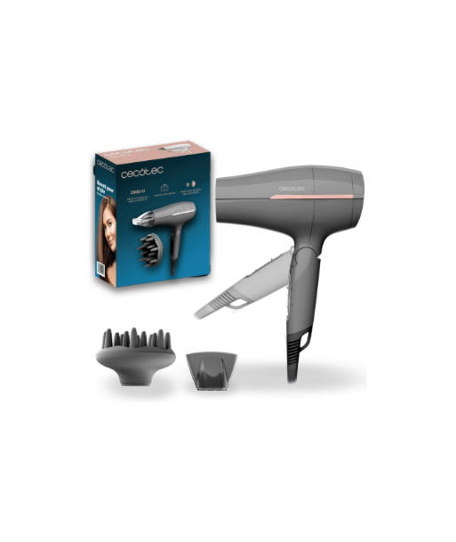 Föön Cecotec, IoniCare Power&Go Heaven, 2000 W, Number of temperature settings 2, Ionic function, Diffuser nozzle, Grey