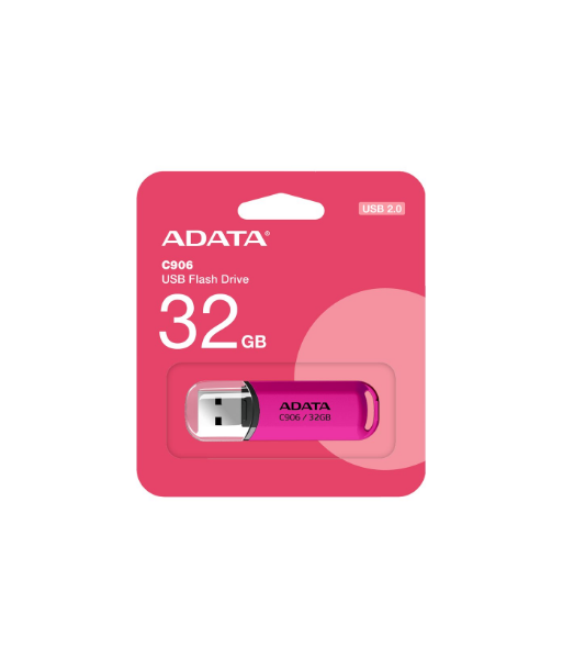 ADATA, USB Flash Drive, C906, 32 GB, USB Type-A, Pink