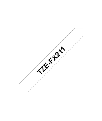Kleepkirjalint Brother, TZe-FX211 Flexible ID, Black on White, TZe, 8 m, 0.6 cm