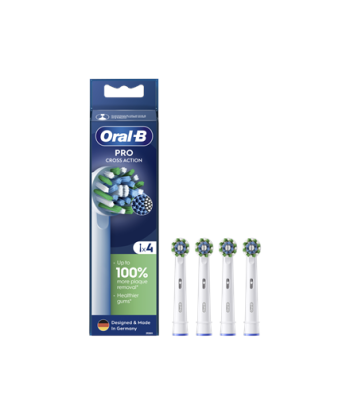Oral-B, Toothbrush Heads, Cross Action Pro, Heads, For adults, Number of brush heads included 4, Number of teeth brushing