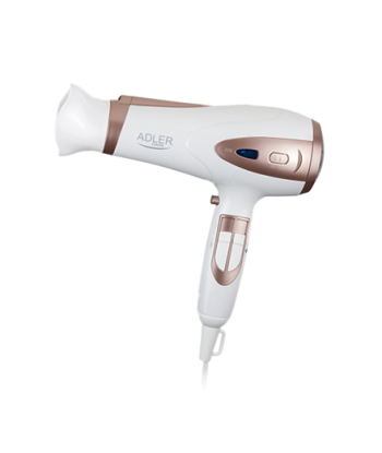 Adler, Hair Dryer, AD 2248, 2400 W, Number of temperature settings 3, Ionic function, Diffuser nozzle, White