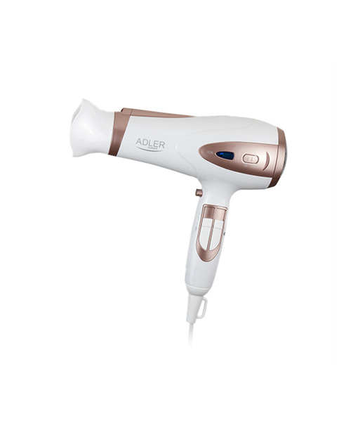 Adler, Hair Dryer, AD 2248, 2400 W, Number of temperature settings 3, Ionic function, Diffuser nozzle, White