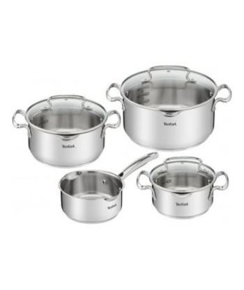 TEFAL, Duetto+ Stewpots set, 7 pcs, G719S734, Stainless steel, Dishwasher proof, Lid included, Stainless steel