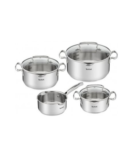 TEFAL, Duetto+ Stewpots set, 7 pcs, G719S734, Stainless steel, Dishwasher proof, Lid included, Stainless steel