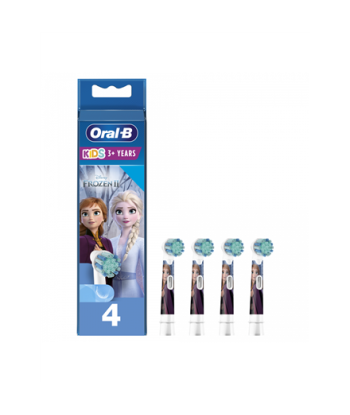 Oral-B, Toothbrush replacement, EB10 4 Frozen II, Heads, For kids, Number of brush heads included 4, Number of teeth brushing