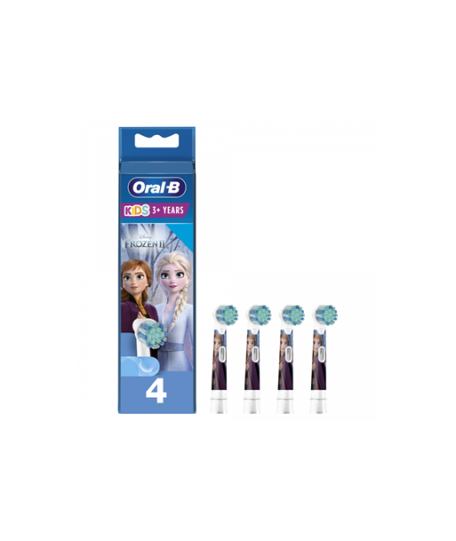 Oral-B, Toothbrush replacement, EB10 4 Frozen II, Heads, For kids, Number of brush heads included 4, Number of teeth brushing